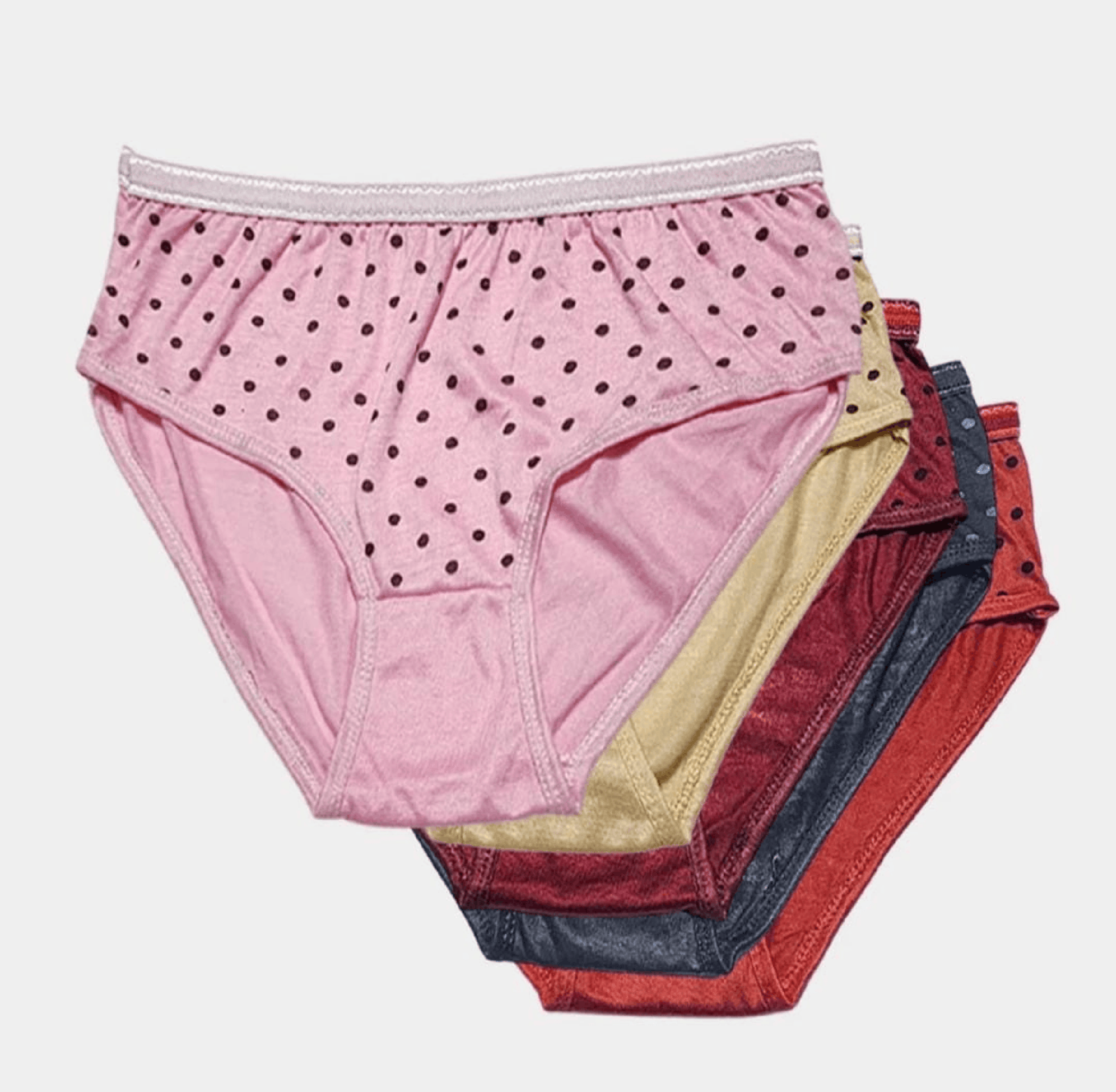 Blesi Budget Pack Of 3,5 Comfortable Polka Dotted Cotton Brief Women Seamless Underwear Panties - Blesiundergarments