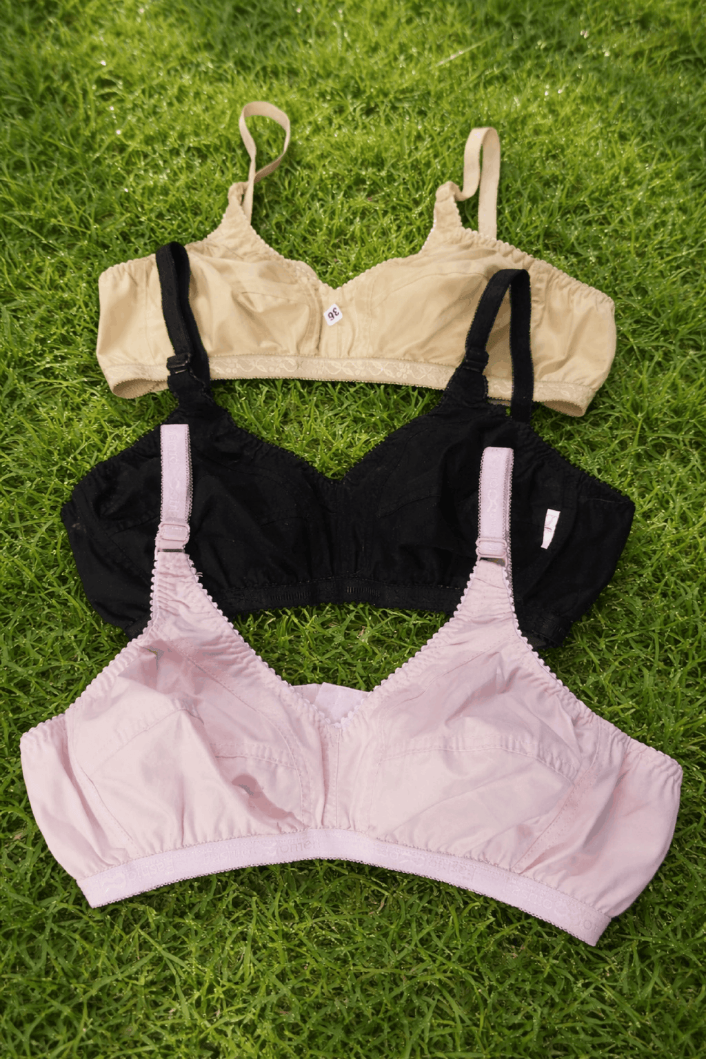 Blesi Pack Of 3 Soft Classic Cotton High Quality Non Padded Bras - Blesiundergarments