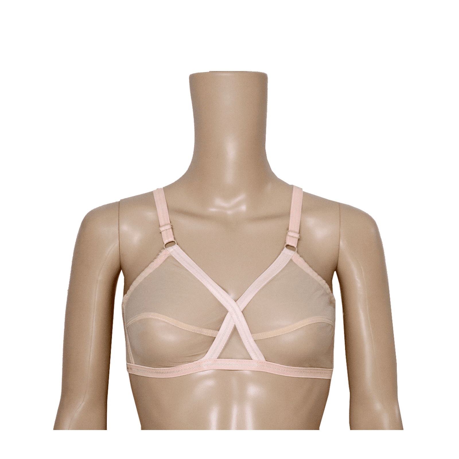 Pack Of 2 Non - Padded & Non - Wired Cotton Full Cover Full Net Transparent Bra - Blesiundergarments